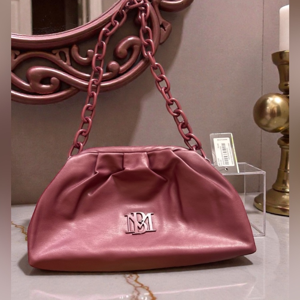 NWT Badgley Mischka Plum Dumpling Clutch - Picture 2 of 9